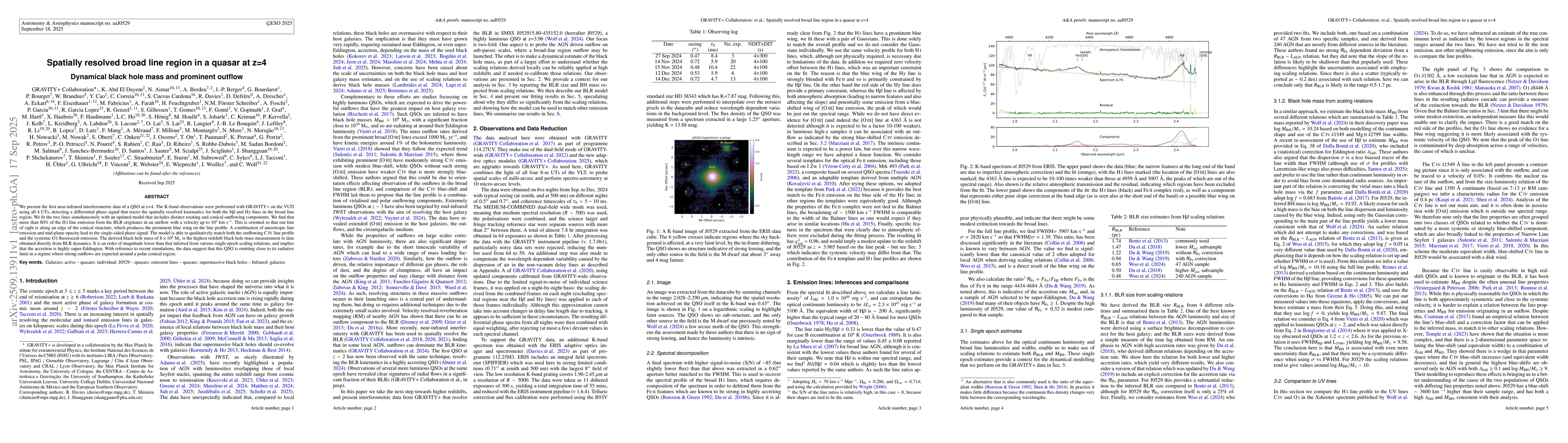 Thumbnail for Spatially resolved broad line region in a quasar at z=4: Dynamical black
  hole mass and prominent outflow