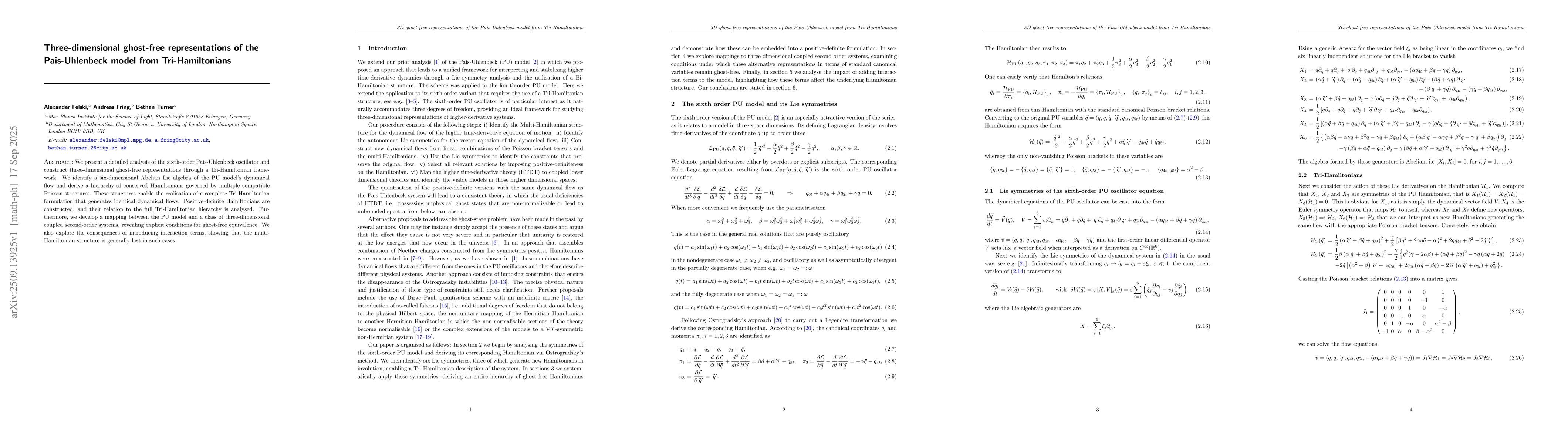 Thumbnail for Three-dimensional ghost-free representations of the Pais-Uhlenbeck model
  from Tri-Hamiltonians