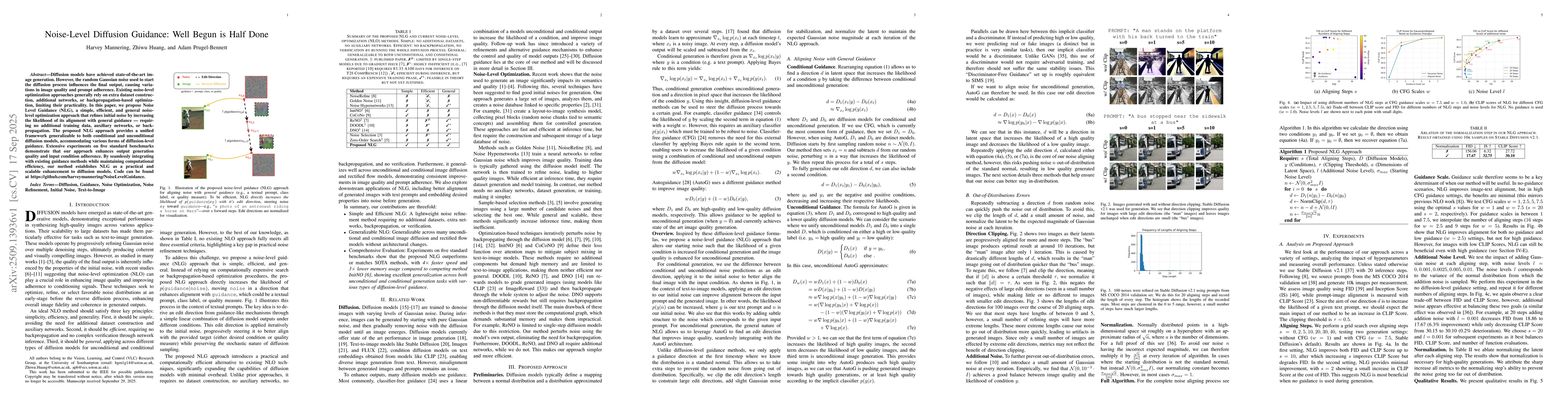 Thumbnail for Noise-Level Diffusion Guidance: Well Begun is Half Done