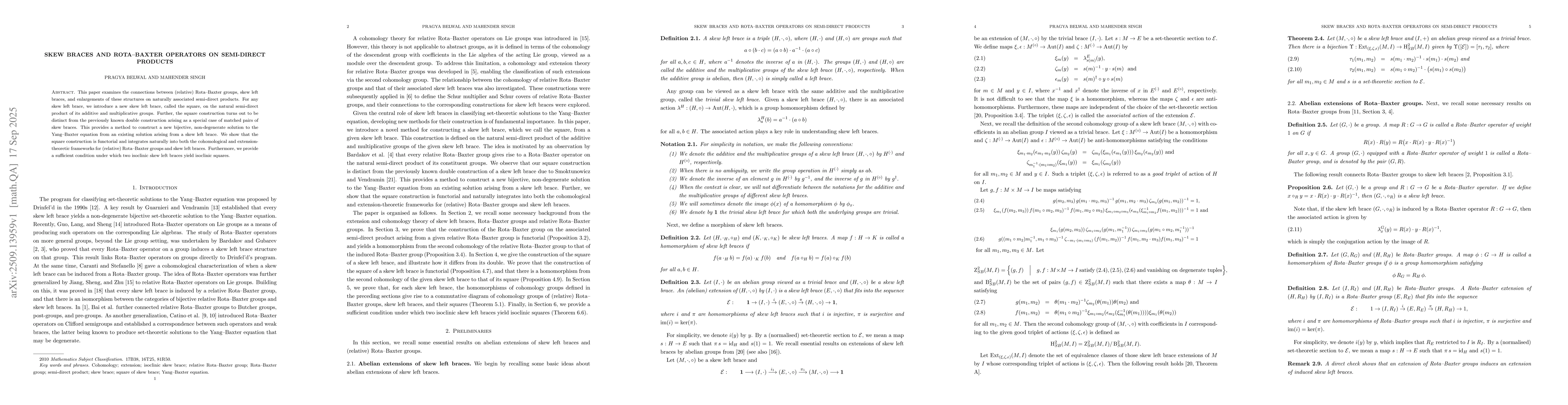 Thumbnail for Skew braces and Rota-Baxter operators on semi-direct product