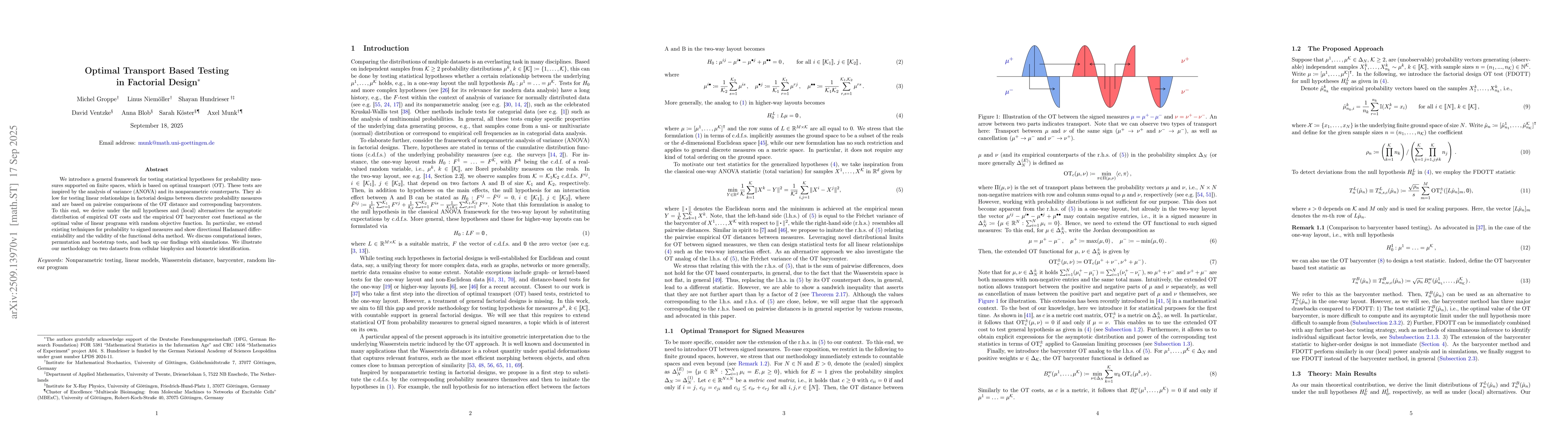 Thumbnail for Optimal Transport Based Testing in Factorial Design