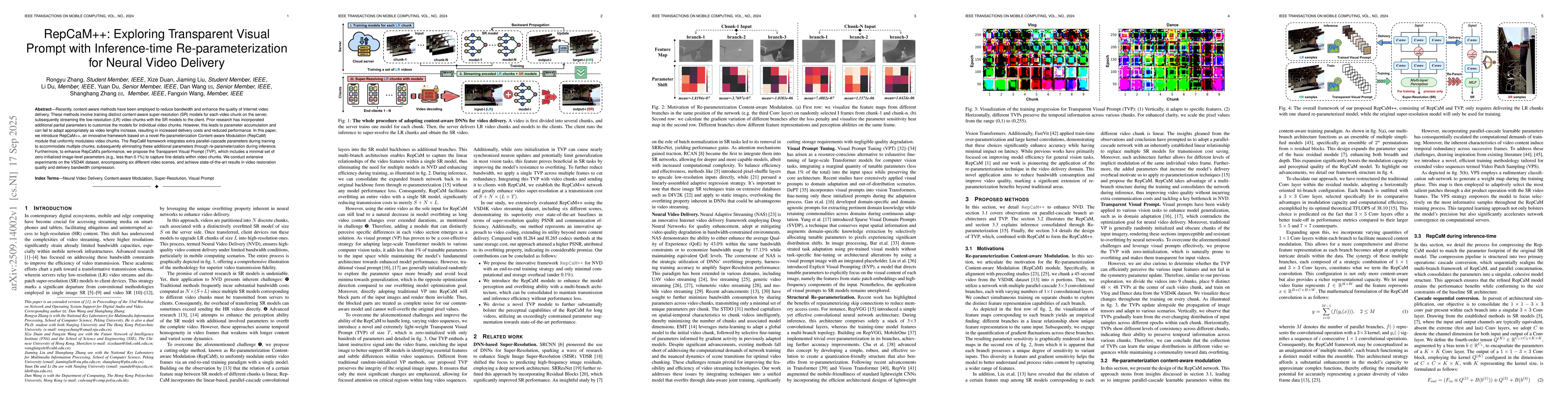 Thumbnail for RepCaM++: Exploring Transparent Visual Prompt With Inference-Time
  Re-Parameterization for Neural Video Delivery