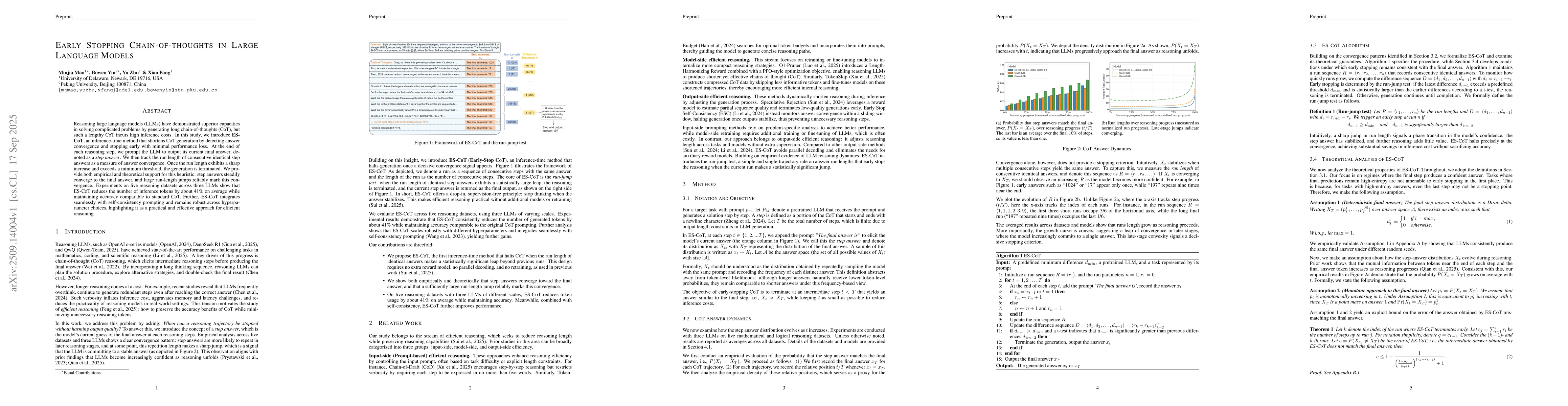 Thumbnail for Early Stopping Chain-of-thoughts in Large Language Models