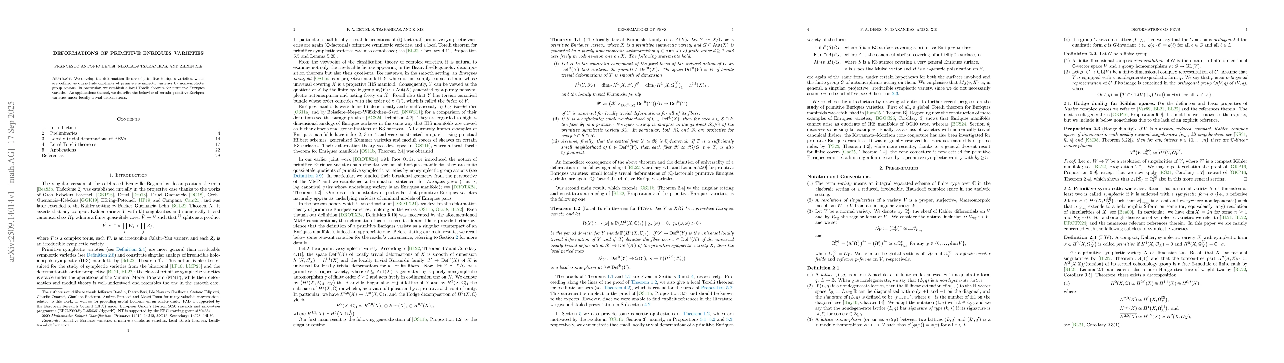 Thumbnail for Deformations of primitive Enriques varieties