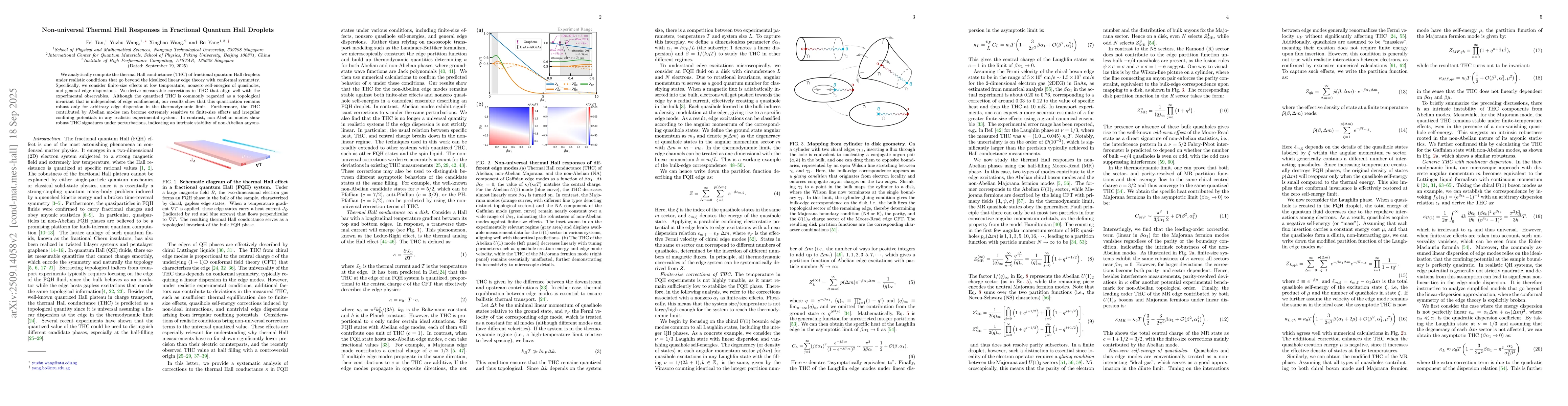 Thumbnail for Non-universal Thermal Hall Responses in Fractional Quantum Hall Droplets