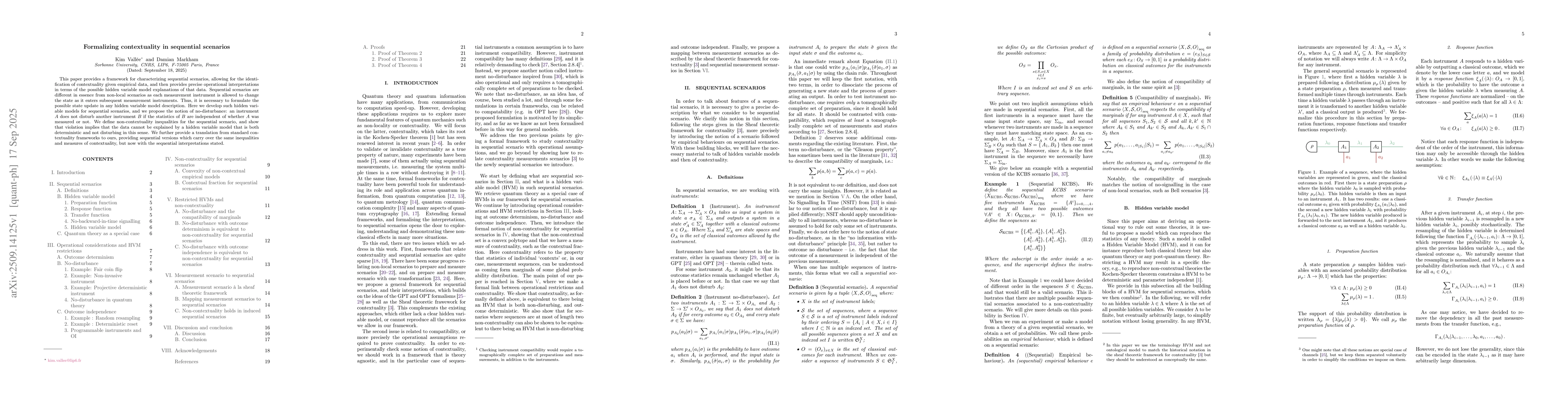 Thumbnail for Formalizing contextuality in sequential scenarios