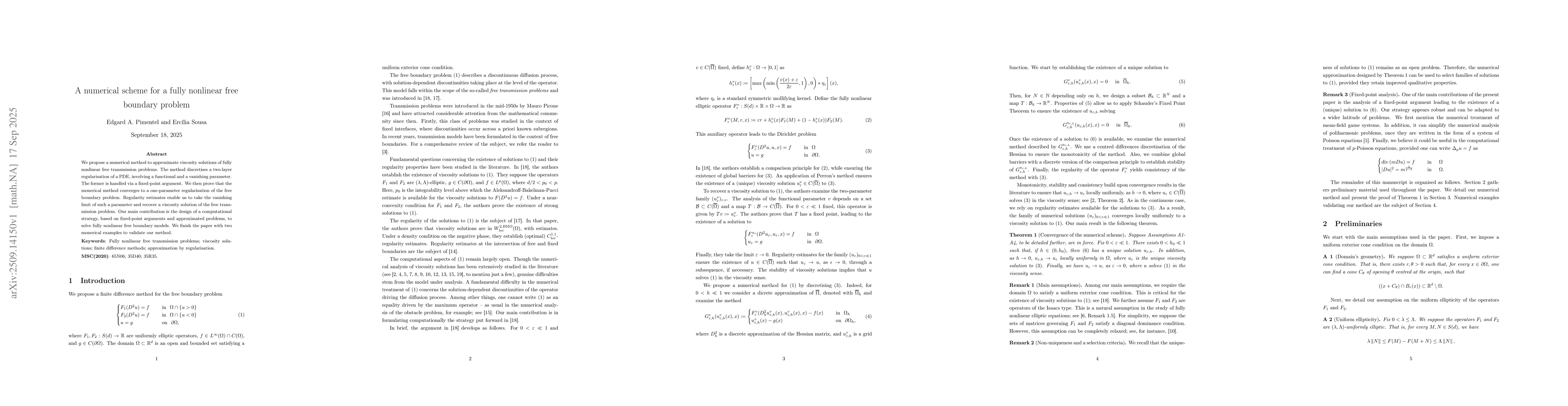 Thumbnail for A numerical scheme for a fully nonlinear free boundary problem