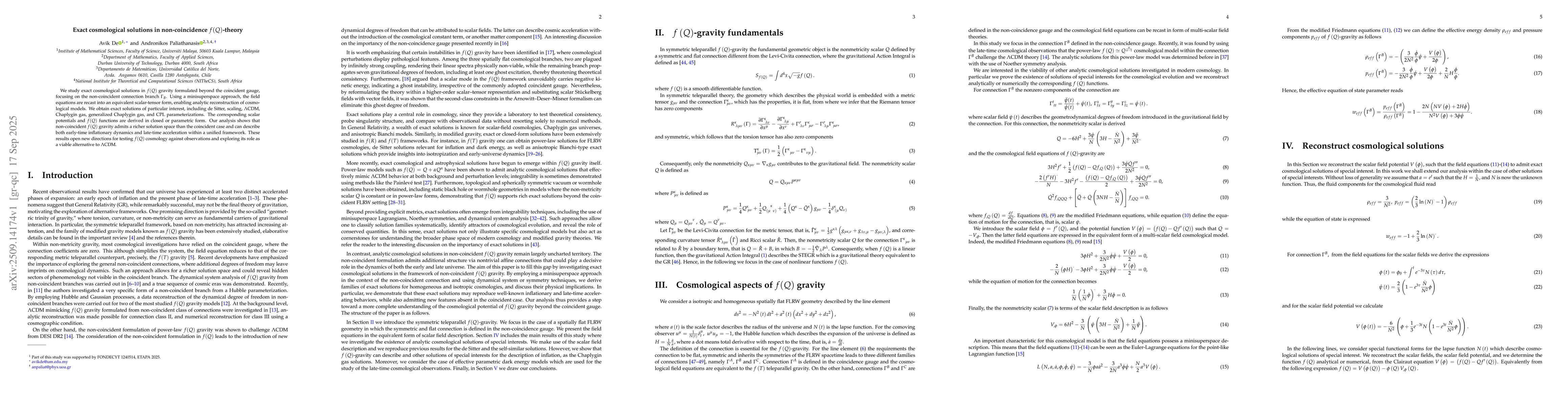 Thumbnail for Exact cosmological solutions in non-coincidence $f(Q)$-theory