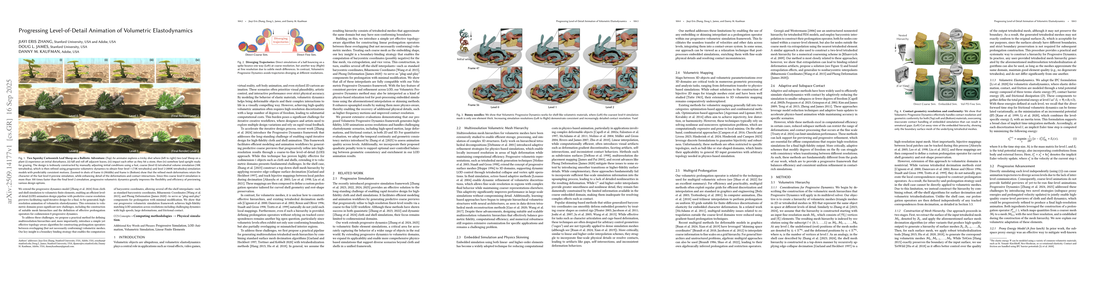 Thumbnail for Progressing Level-of-Detail Animation of Volumetric Elastodynamics