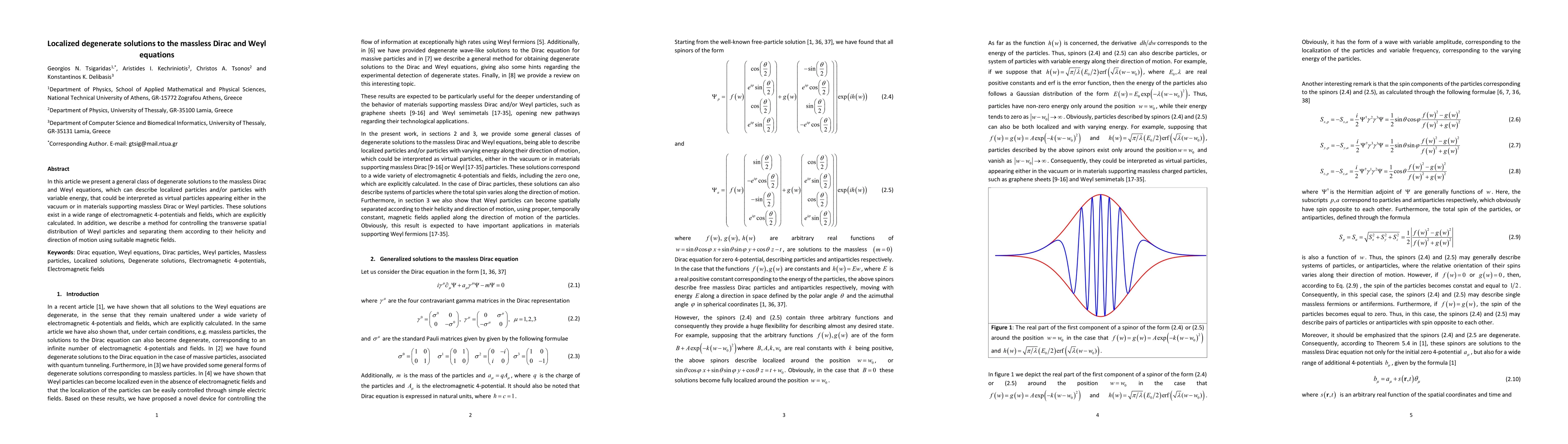 Thumbnail for Localized degenerate solutions to the massless Dirac and Weyl equations