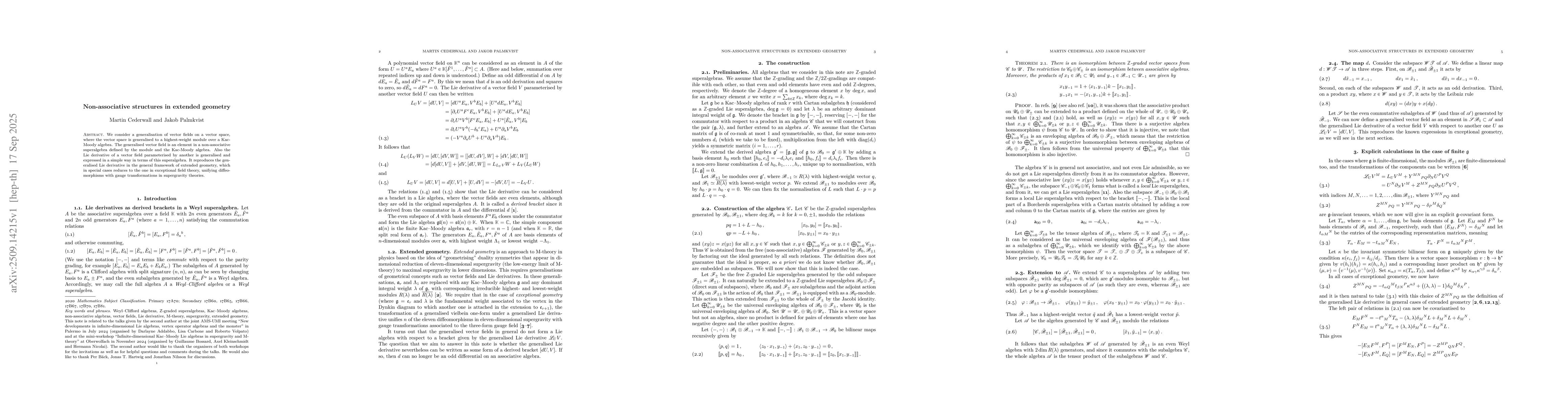 Thumbnail for Non-associative structures in extended geometry
