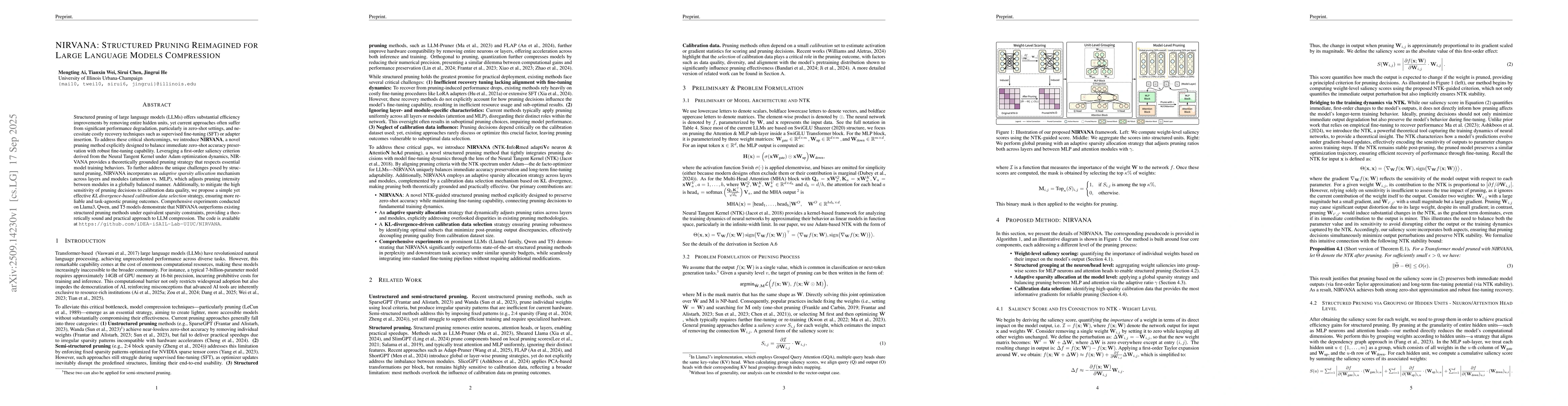 Thumbnail for NIRVANA: Structured pruning reimagined for large language models
  compression