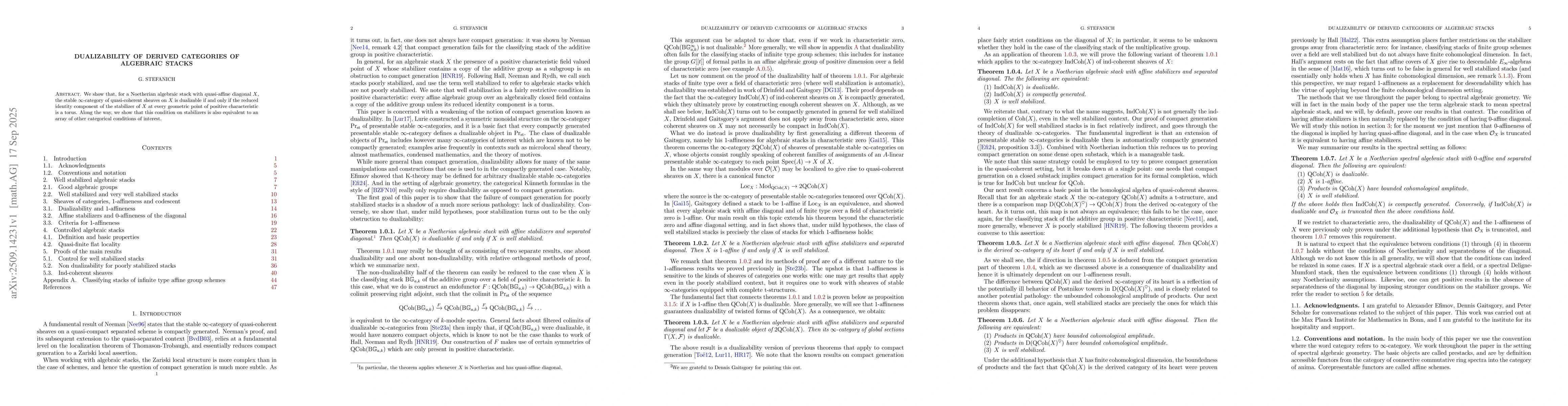 Thumbnail for Dualizability of derived categories of algebraic stacks