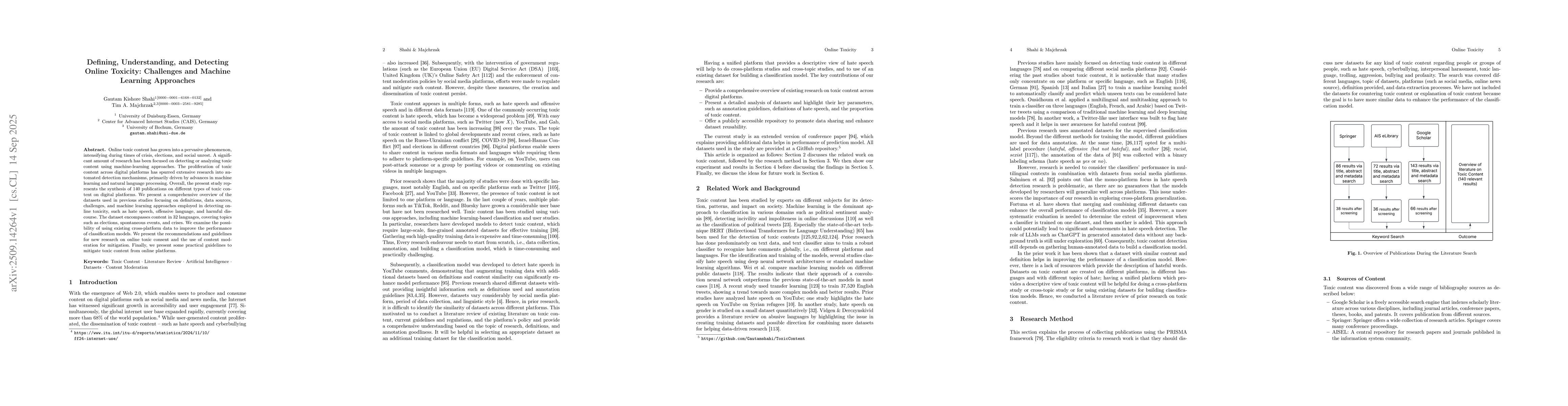 Thumbnail for Defining, Understanding, and Detecting Online Toxicity: Challenges and
  Machine Learning Approaches