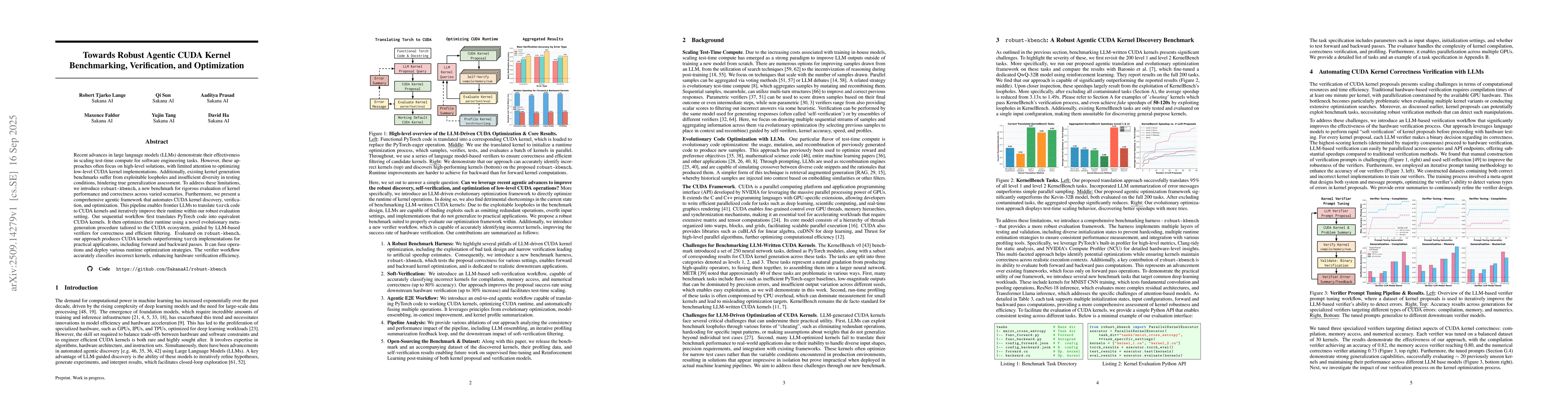 Thumbnail for Towards Robust Agentic CUDA Kernel Benchmarking, Verification, and
  Optimization
