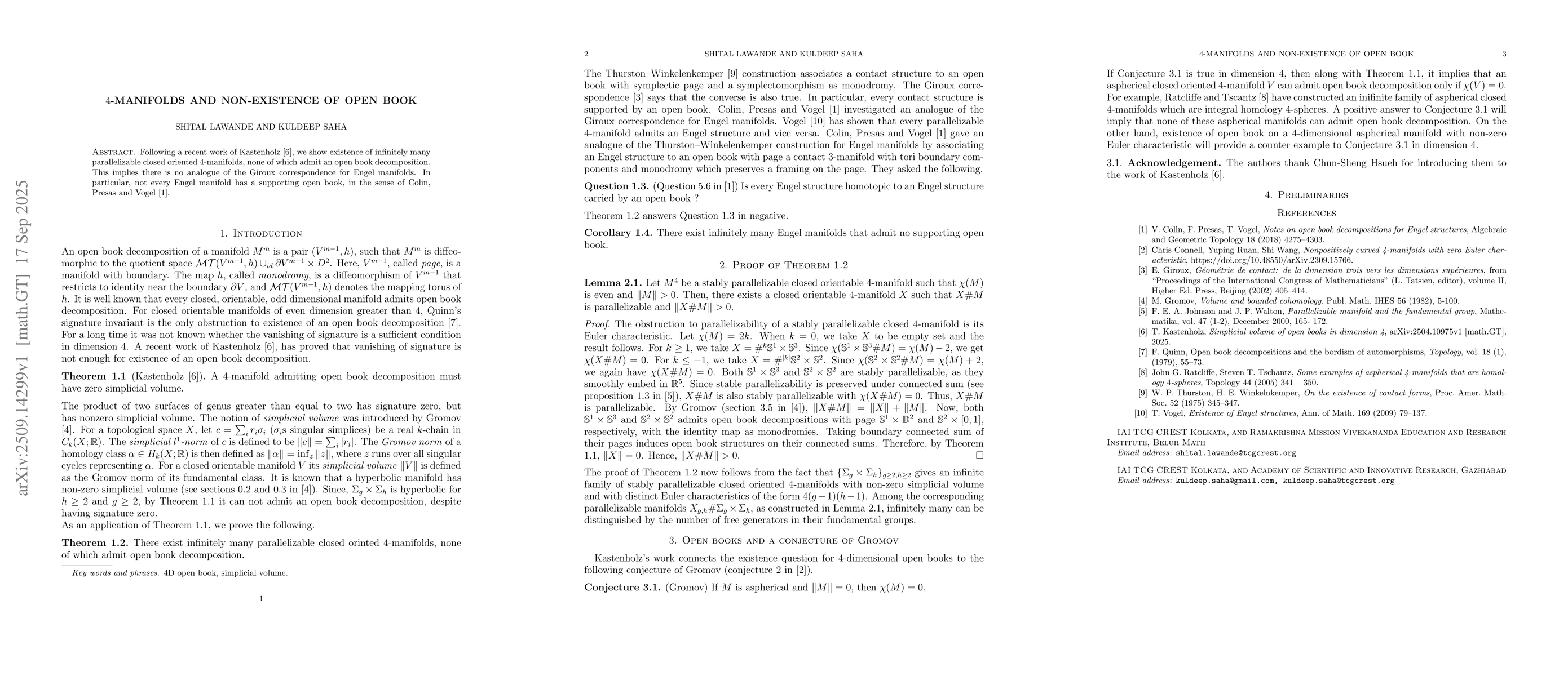Thumbnail for 4-manifolds and non-existence of open book
