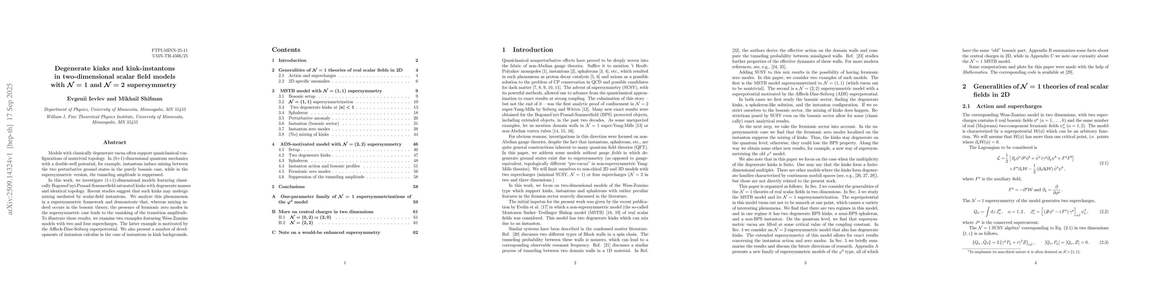 Thumbnail for Degenerate kinks and kink-instantons in two-dimensional scalar field
  models with $\mathcal{N}=1$ and $\mathcal{N}=2$ supersymmetry