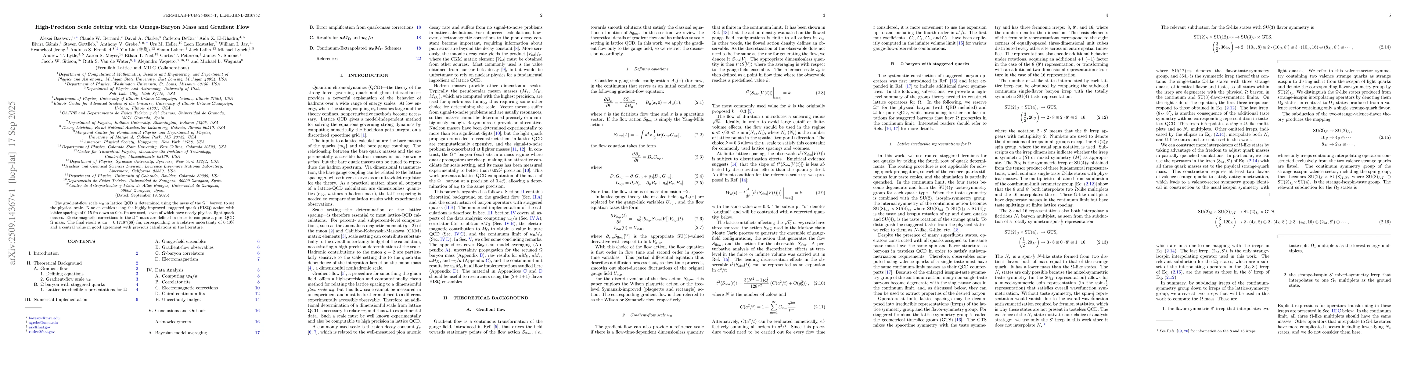 Thumbnail for High-Precision Scale Setting with the Omega-Baryon Mass and Gradient
  Flow