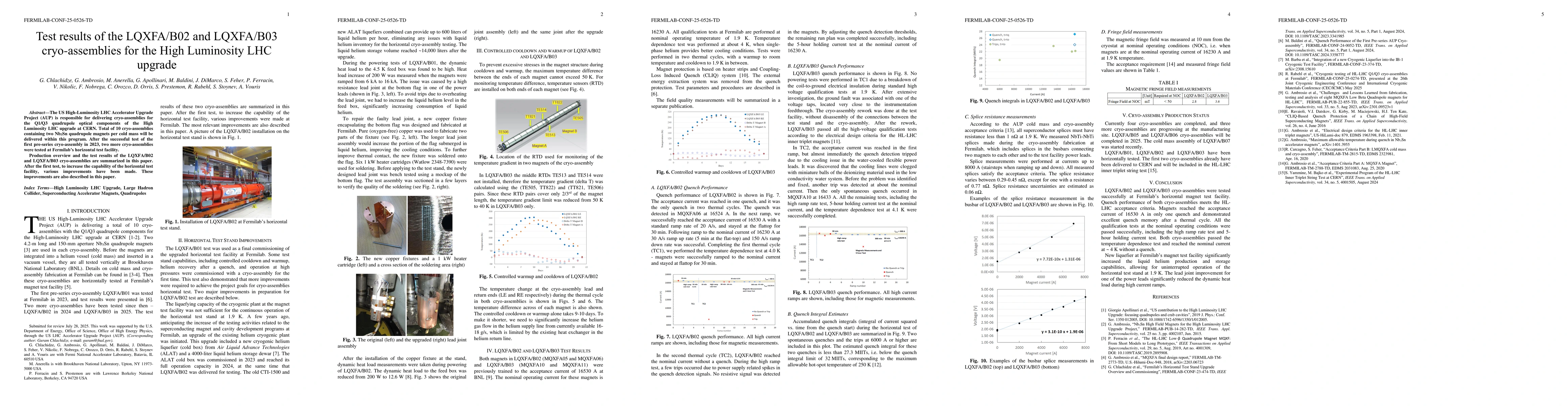 Thumbnail for Test results of the LQXFA/B02 and LQXFA/B03 cryo-assemblies for the High
  Luminosity LHC upgrade