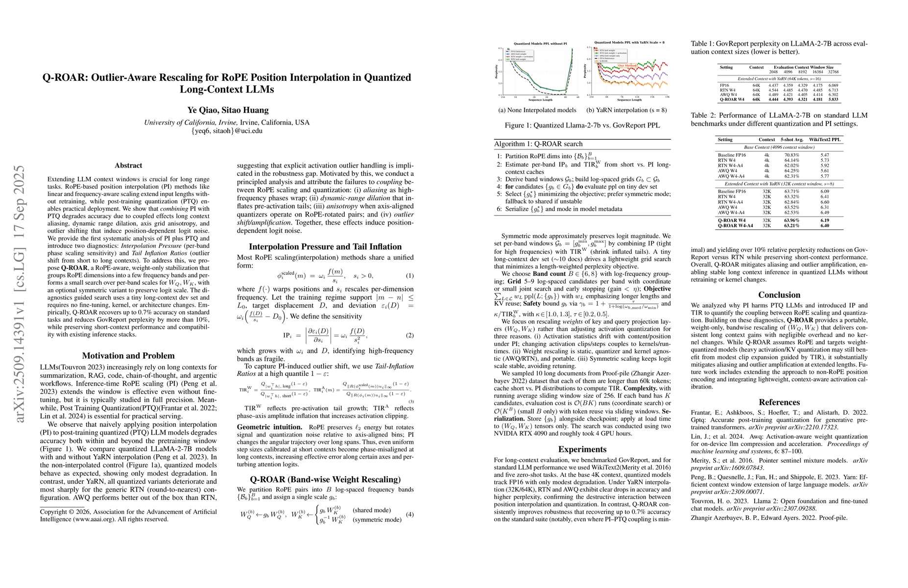 Thumbnail for Q-ROAR: Outlier-Aware Rescaling for RoPE Position Interpolation in
  Quantized Long-Context LLMs