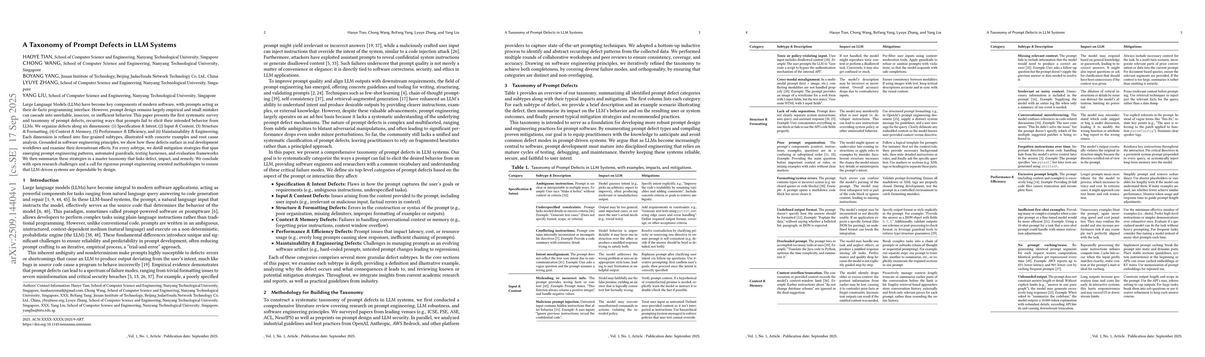 Thumbnail for A Taxonomy of Prompt Defects in LLM Systems