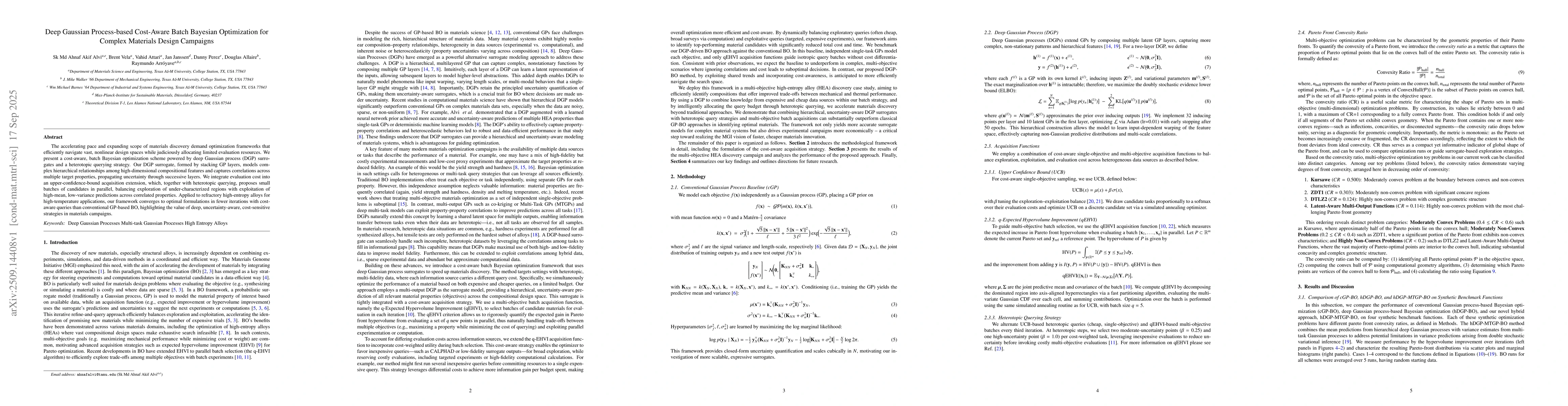 Thumbnail for Deep Gaussian Process-based Cost-Aware Batch Bayesian Optimization for
  Complex Materials Design Campaigns