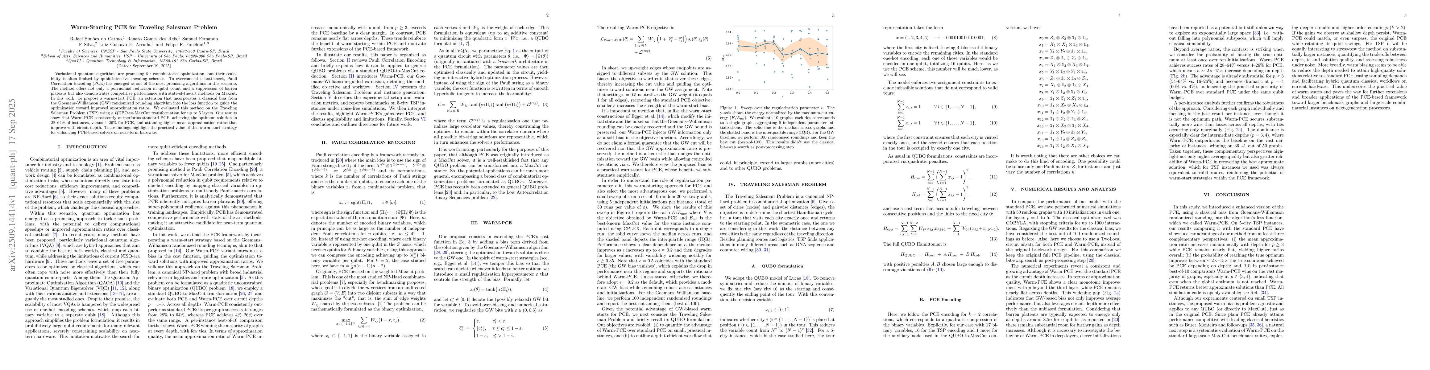 Thumbnail for Warm-Starting PCE for Traveling Salesman Problem