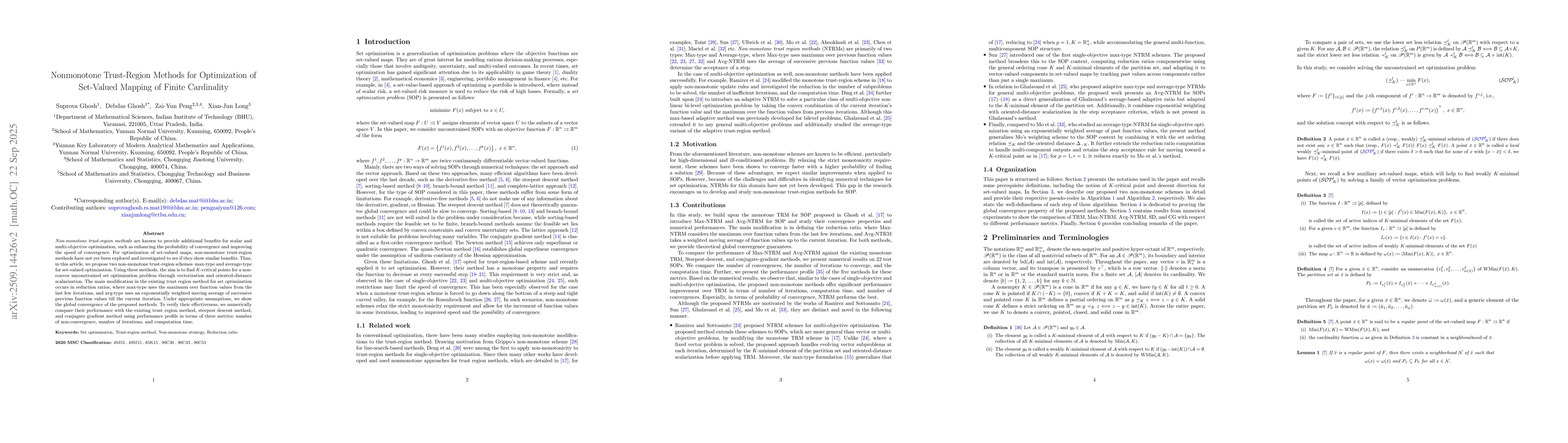 Thumbnail for Nonmonotone Trust-Region Methods for Optimization of Set-Valued Mapping
  of Finite Cardinality