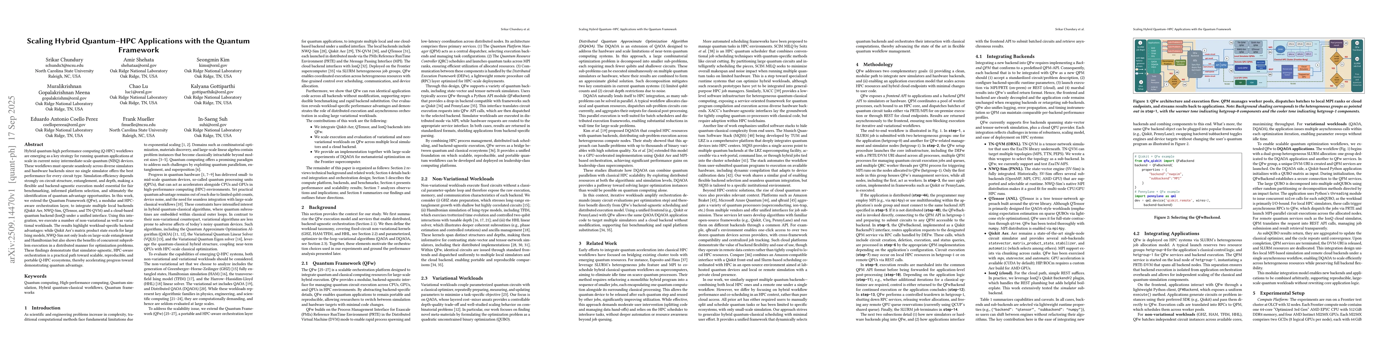 Thumbnail for Scaling Hybrid Quantum-HPC Applications with the Quantum Framework