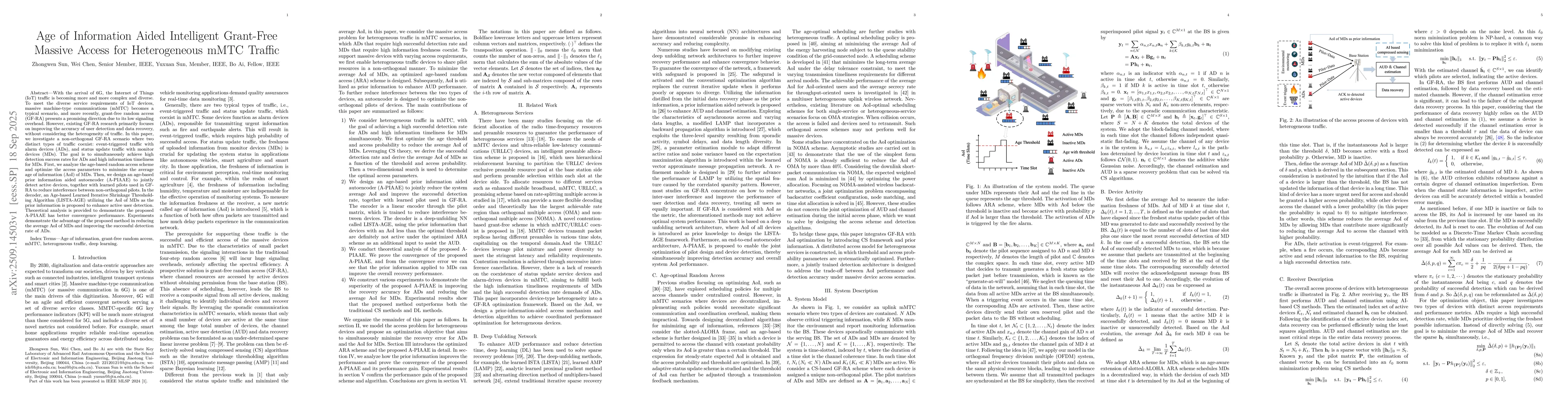 Thumbnail for Age of Information Aided Intelligent Grant-Free Massive Access for
  Heterogeneous mMTC Traffic