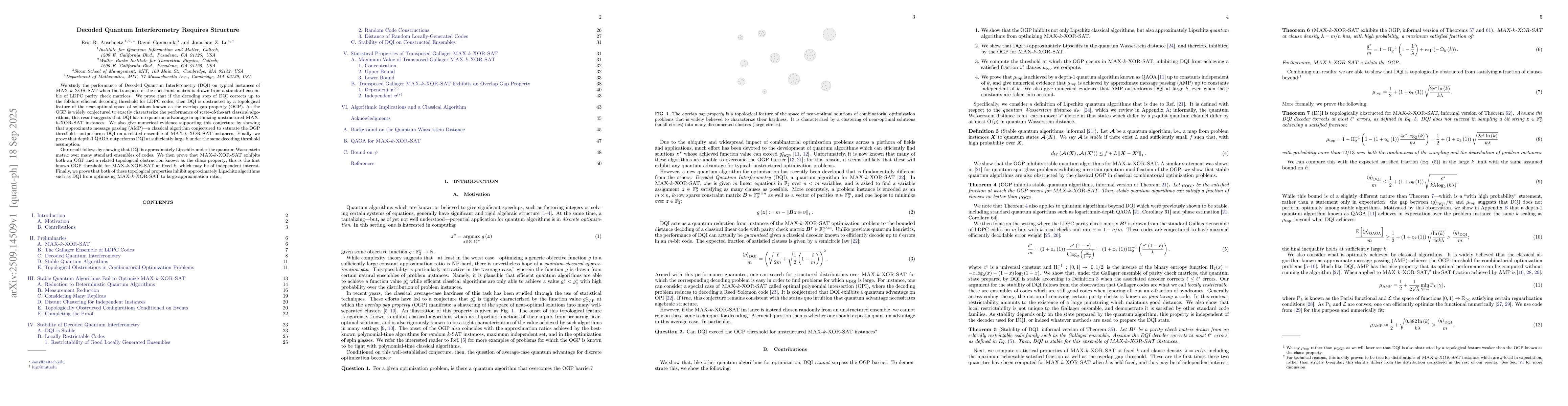 Thumbnail for Decoded Quantum Interferometry Requires Structure