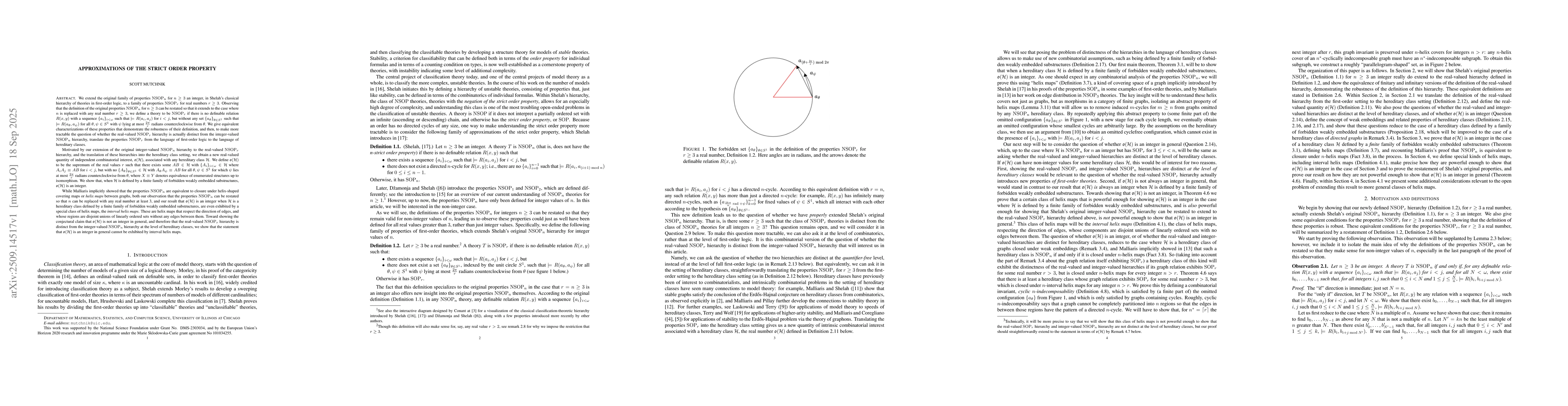 Thumbnail for Approximations of the strict order property