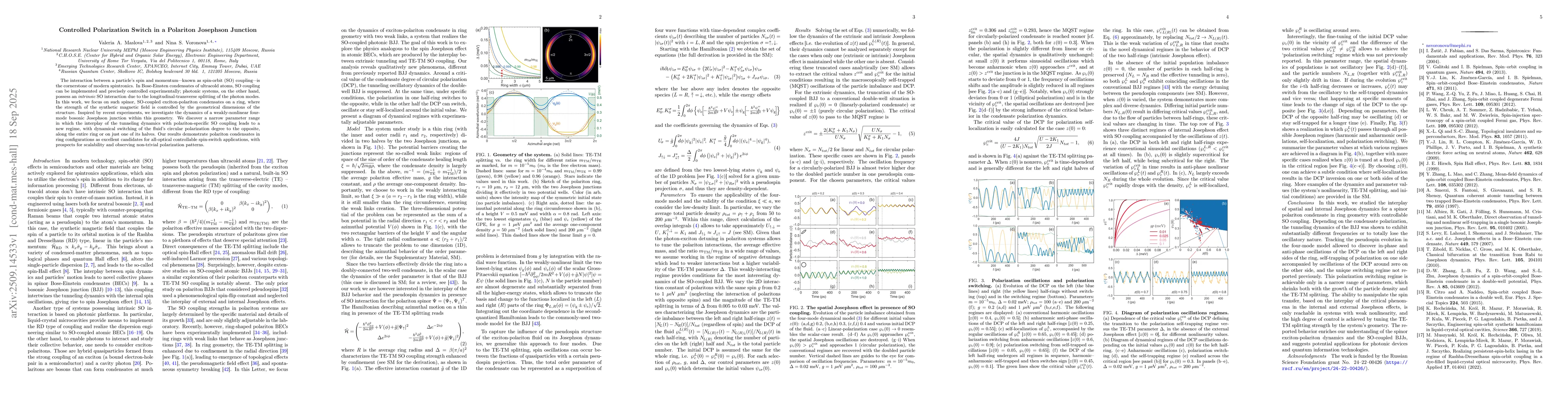 Thumbnail for Controlled Polarization Switch in a Polariton Josephson Junction