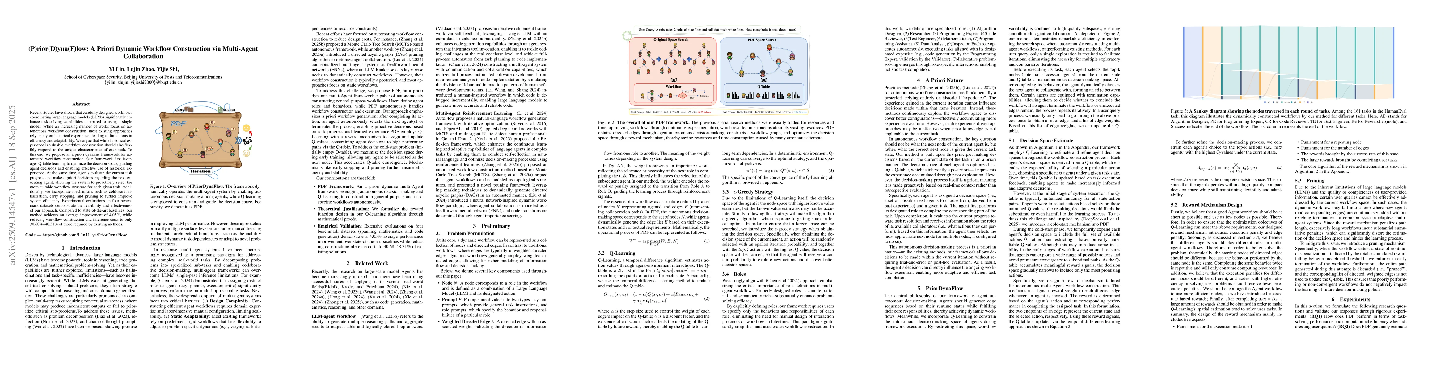 Thumbnail for (P)rior(D)yna(F)low: A Priori Dynamic Workflow Construction via
  Multi-Agent Collaboration