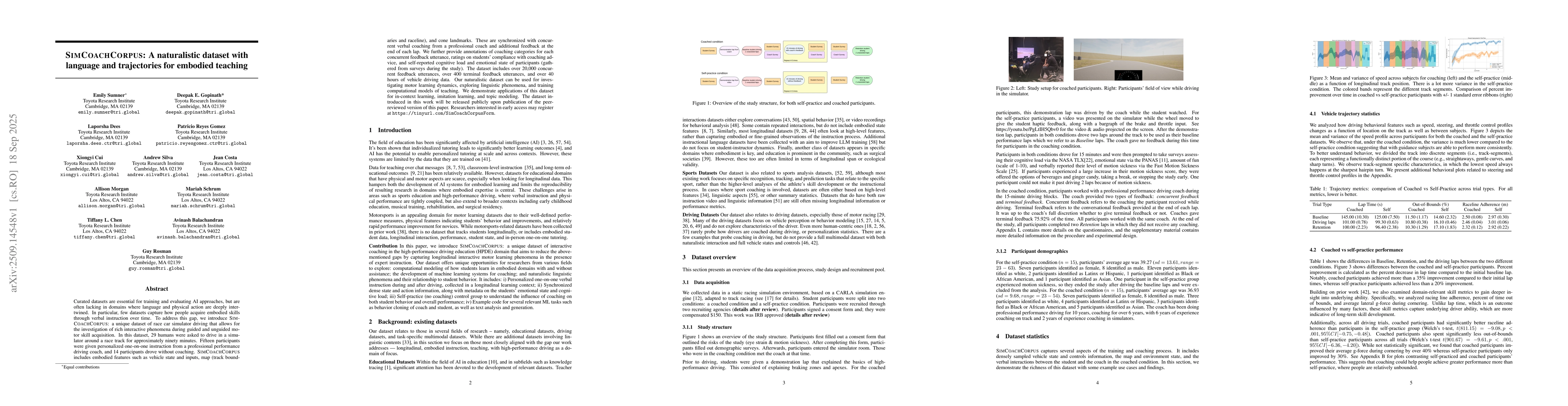 Thumbnail for SimCoachCorpus: A naturalistic dataset with language and trajectories
  for embodied teaching