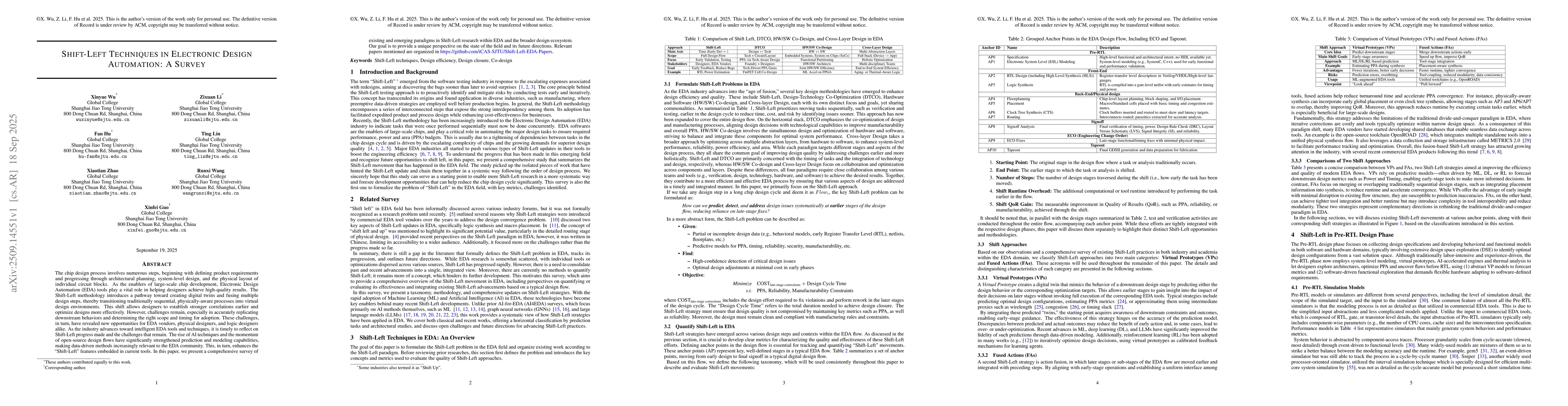 Thumbnail for Shift-Left Techniques in Electronic Design Automation: A Survey