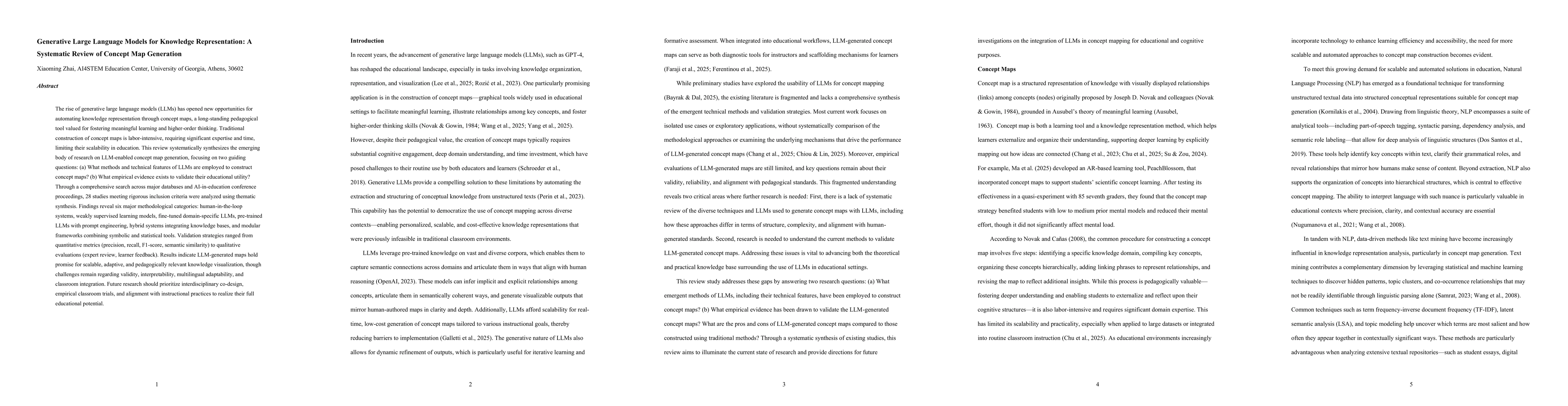 Thumbnail for Generative Large Language Models for Knowledge Representation: A
  Systematic Review of Concept Map Generation