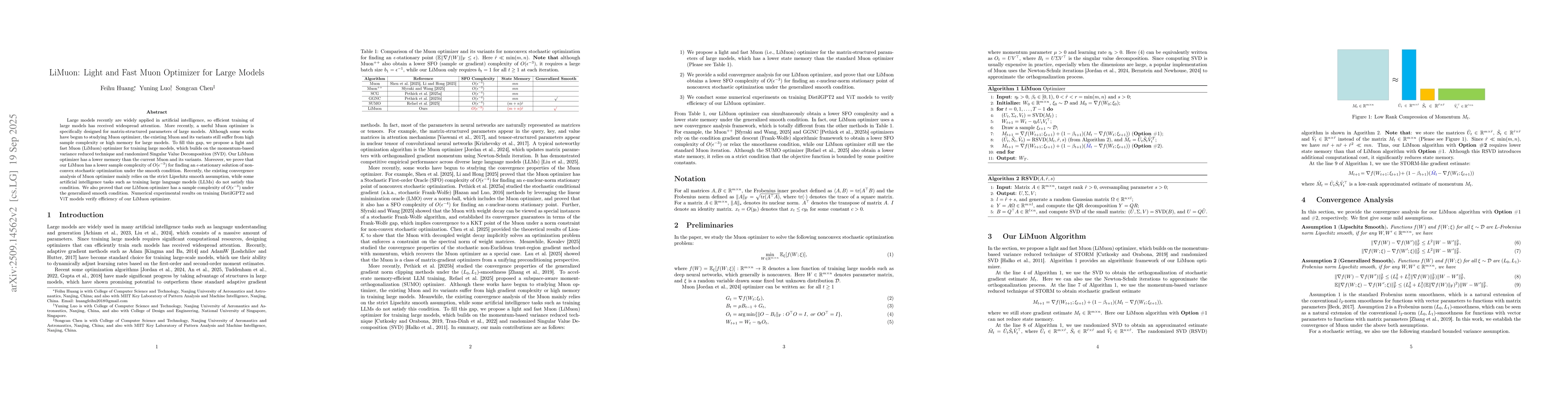 Thumbnail for LiMuon: Light and Fast Muon Optimizer for Large Models