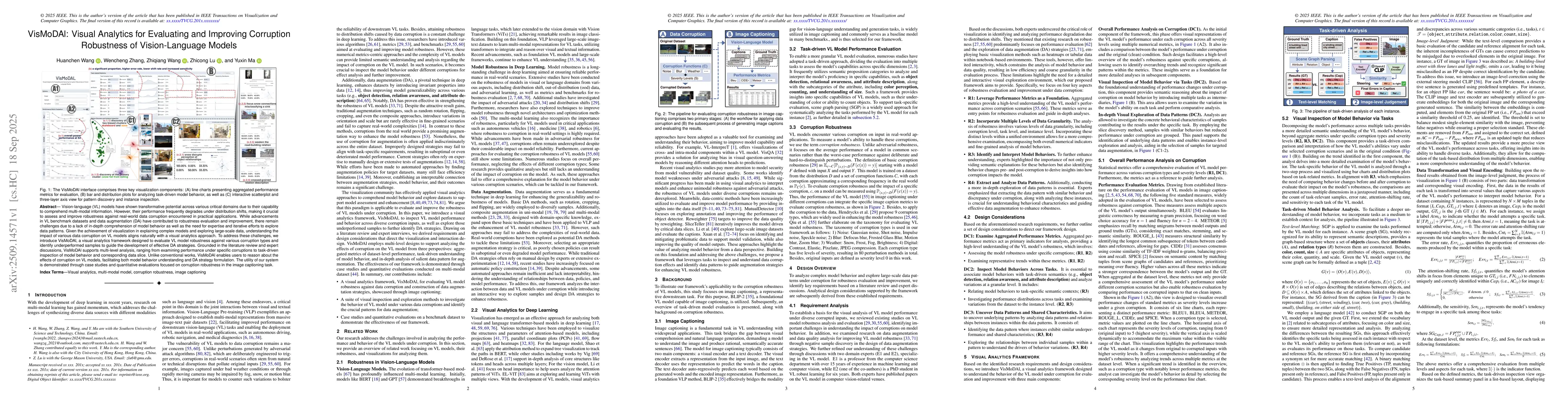 Thumbnail for VisMoDAl: Visual Analytics for Evaluating and Improving Corruption
  Robustness of Vision-Language Models