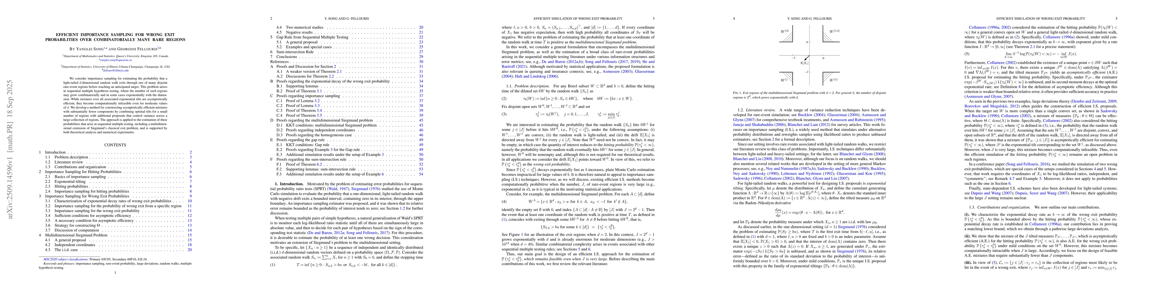 Thumbnail for Efficient Importance Sampling for Wrong Exit Probabilities over
  Combinatorially Many Rare Regions