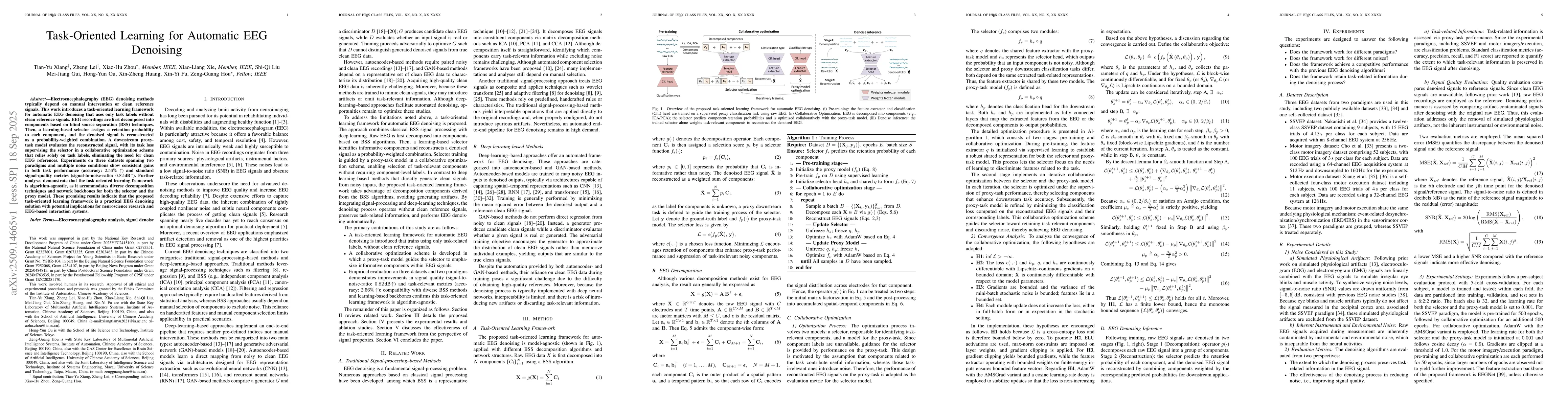 Thumbnail for Task-Oriented Learning for Automatic EEG Denoising