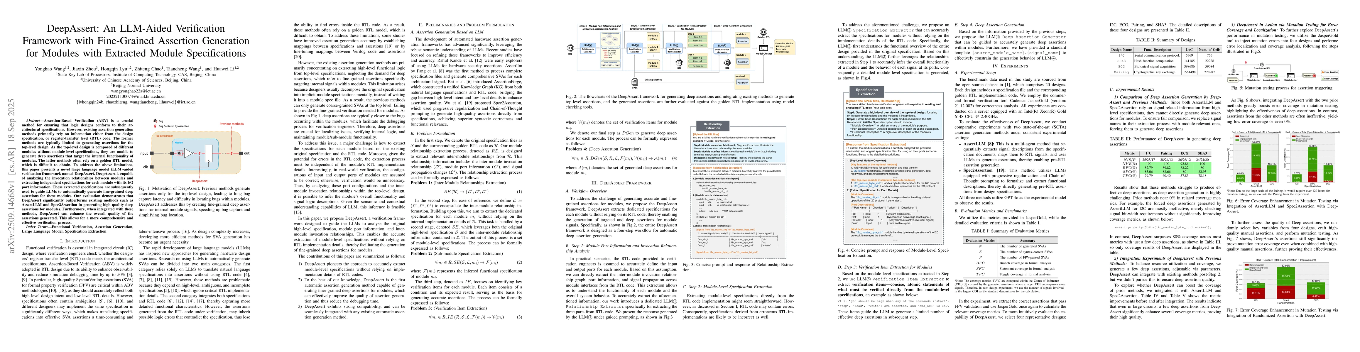 Thumbnail for DeepAssert: An LLM-Aided Verification Framework with Fine-Grained
  Assertion Generation for Modules with Extracted Module Specifications