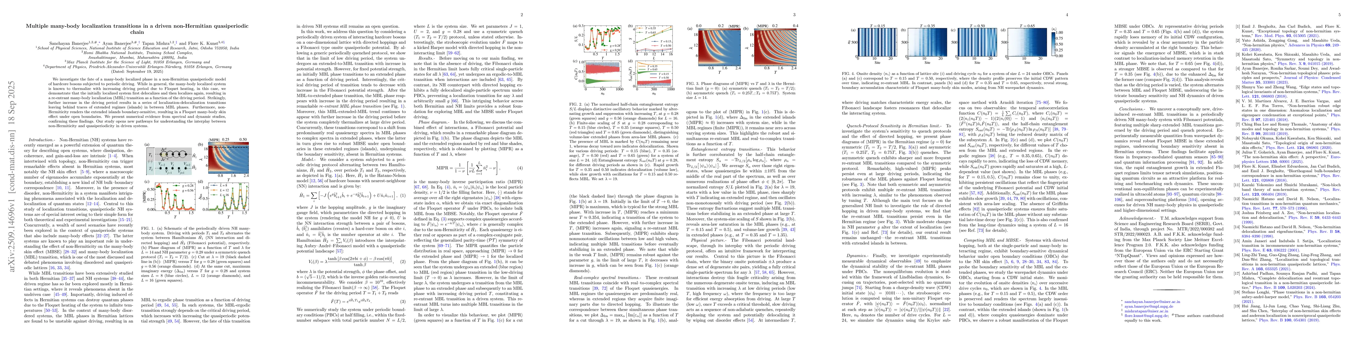 Thumbnail for Multiple many-body localization transitions in a driven non-Hermitian
  quasiperiodic chain