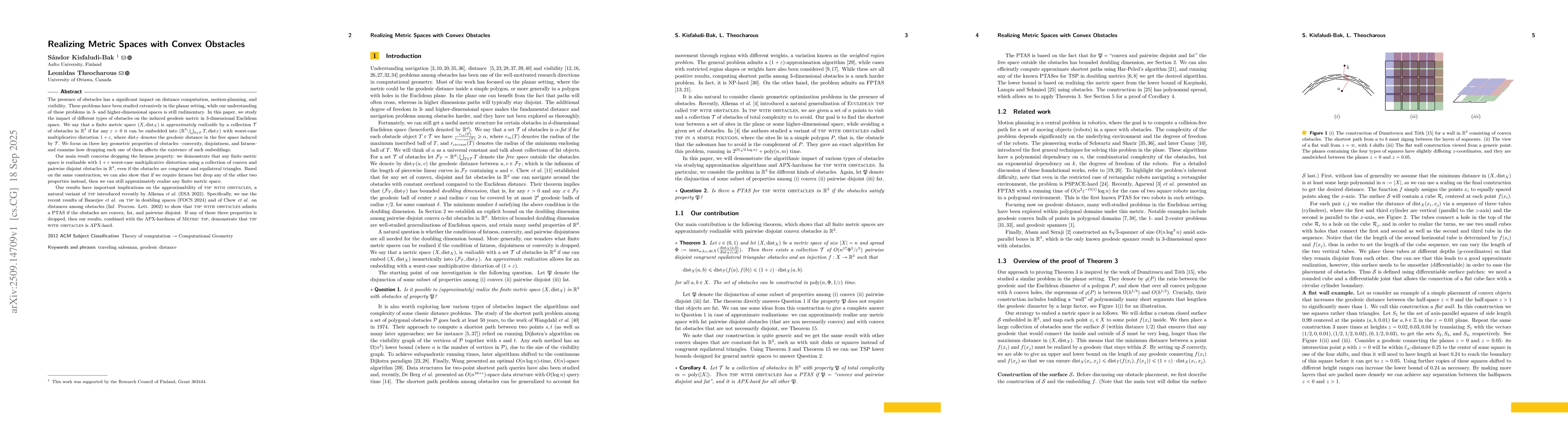 Thumbnail for Realizing Metric Spaces with Convex Obstacles