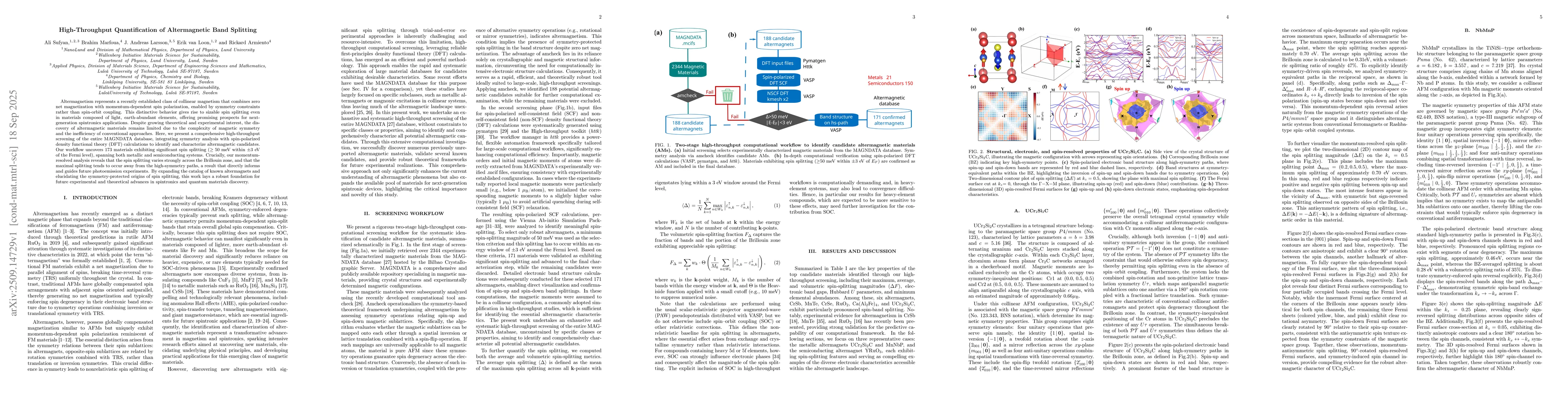 Thumbnail for High-Throughput Quantification of Altermagnetic Band Splitting