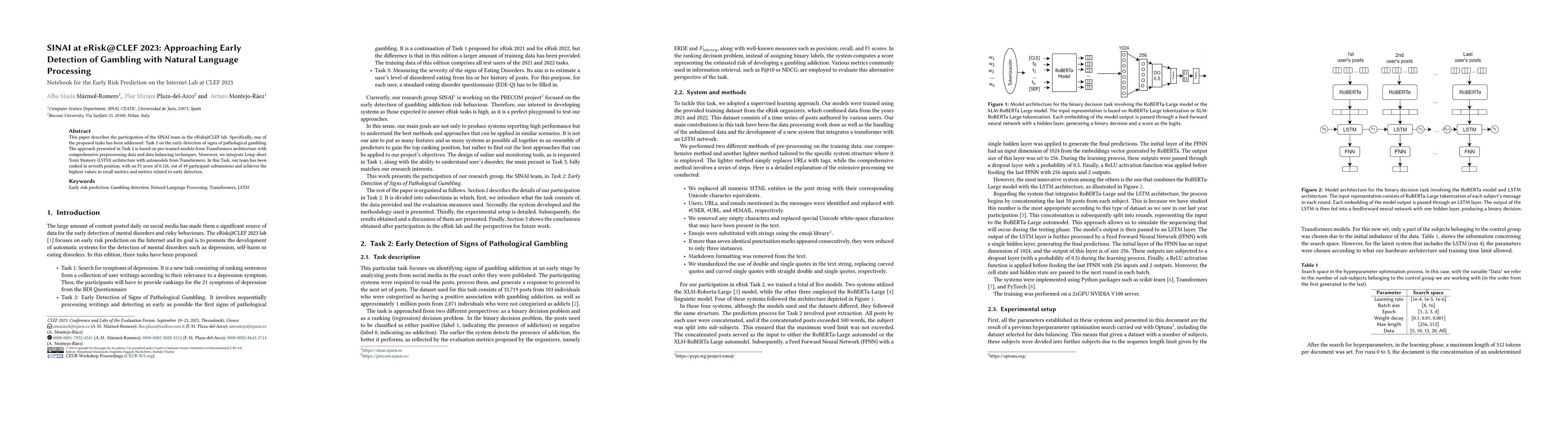 Thumbnail for SINAI at eRisk@CLEF 2023: Approaching Early Detection of Gambling with
  Natural Language Processing