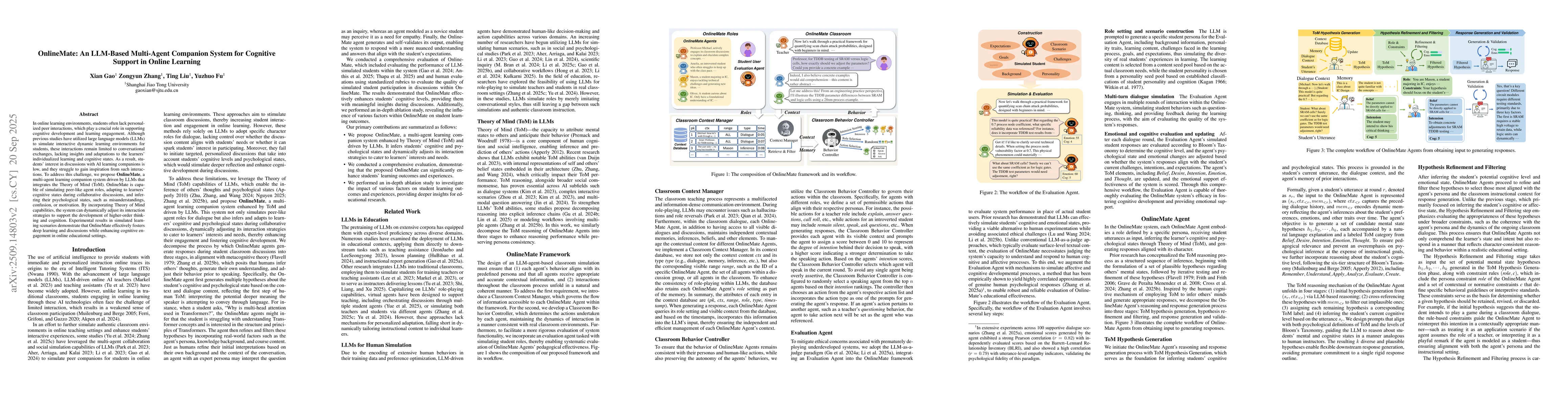 Thumbnail for OnlineMate: An LLM-Based Multi-Agent Companion System for Cognitive
  Support in Online Learning