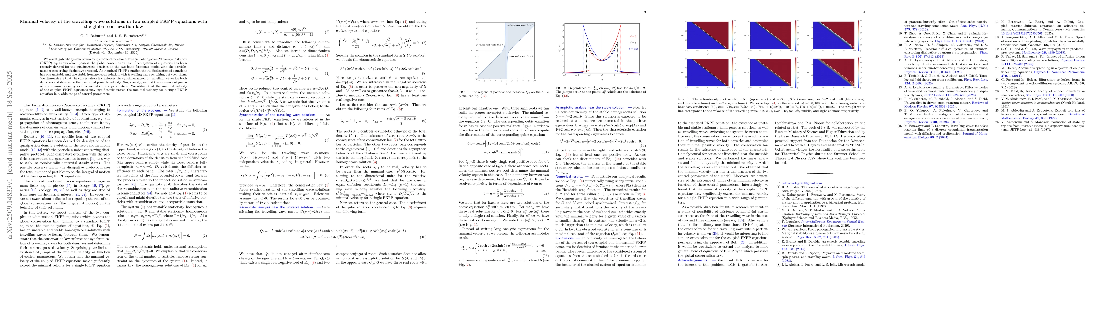 Thumbnail for Minimal velocity of the travelling wave solutions in two coupled FKPP
  equations with the global conservation law