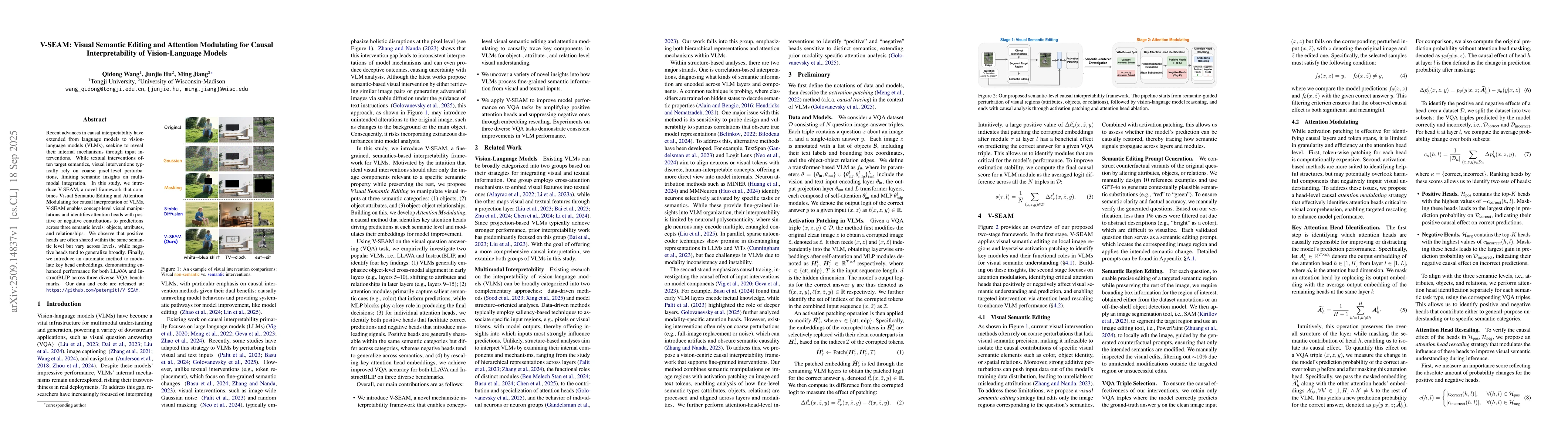 Thumbnail for V-SEAM: Visual Semantic Editing and Attention Modulating for Causal
  Interpretability of Vision-Language Models