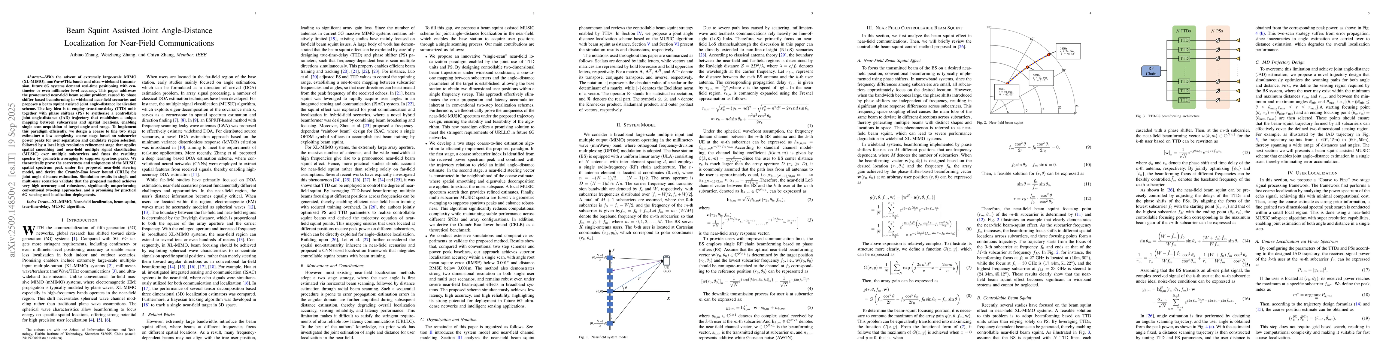Thumbnail for Beam Squint Assisted Joint Angle-Distance Localization for Near-Field
  Communications